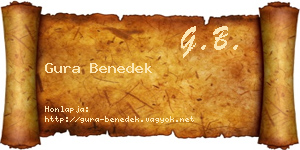 Gura Benedek névjegykártya