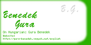 benedek gura business card